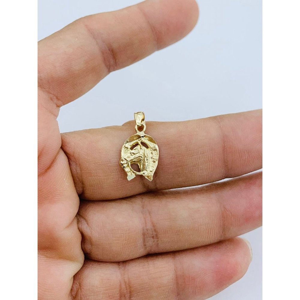 10k Solid Gold Pendant Tiny Horseshoe - image 3